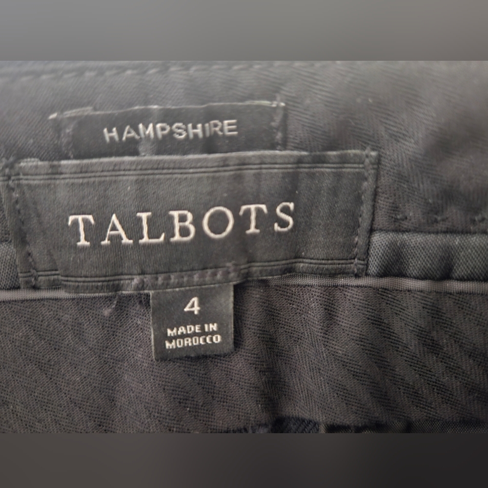 TALBOTS Swiss Dot Tulip Hem "Hampshire" Cropped Pants | SZ 4 - Picture 10 of 11